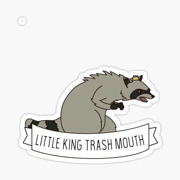 Little King Trashmouth  5PCS Stickers for Decor  Kid Cute Print Art Cartoon Anime Funny Luggage Room Window Background Laptop