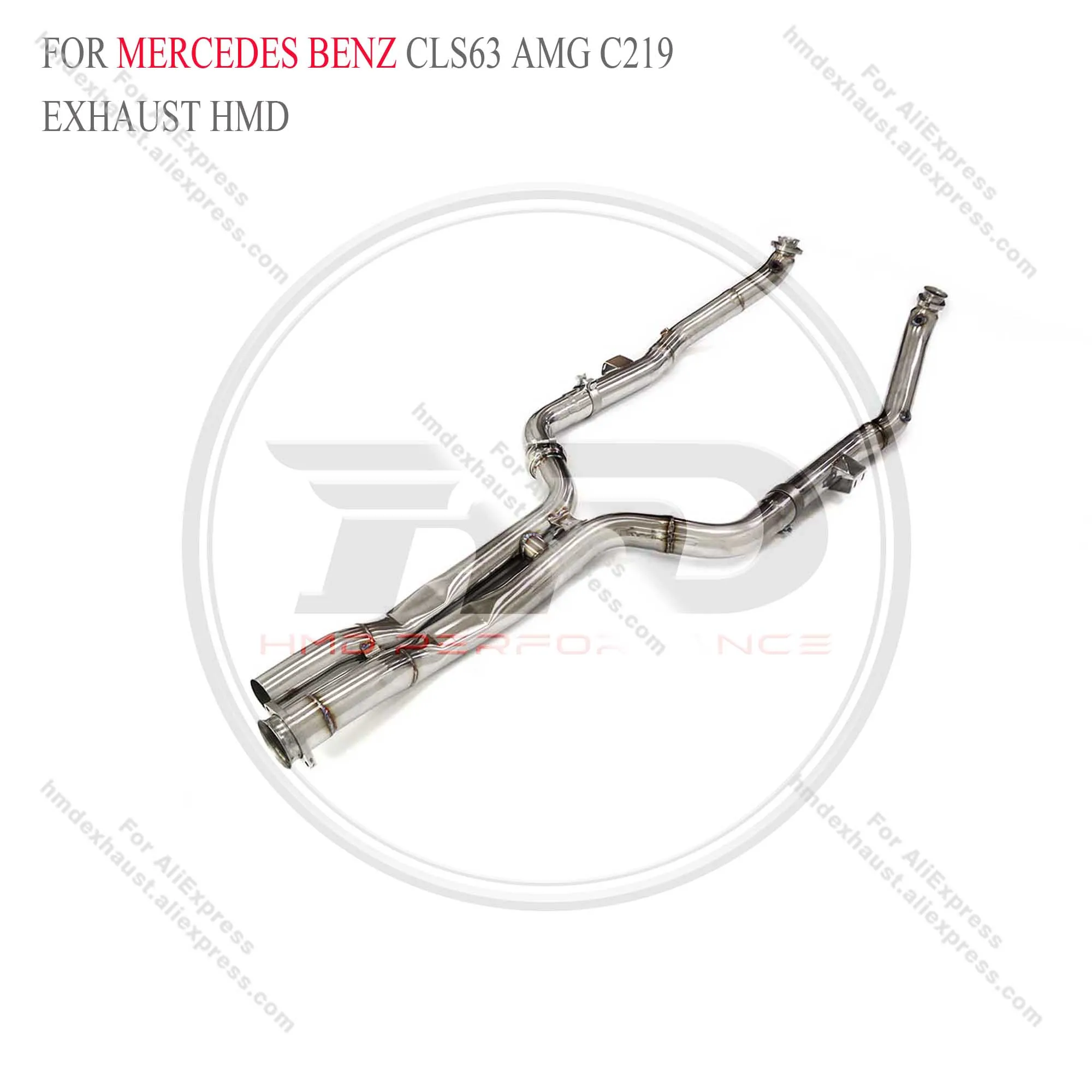 HMD Exhaust System High Flow Performance Downpipe for Mercedes benz CLS63 AMG C219 Without heat shield