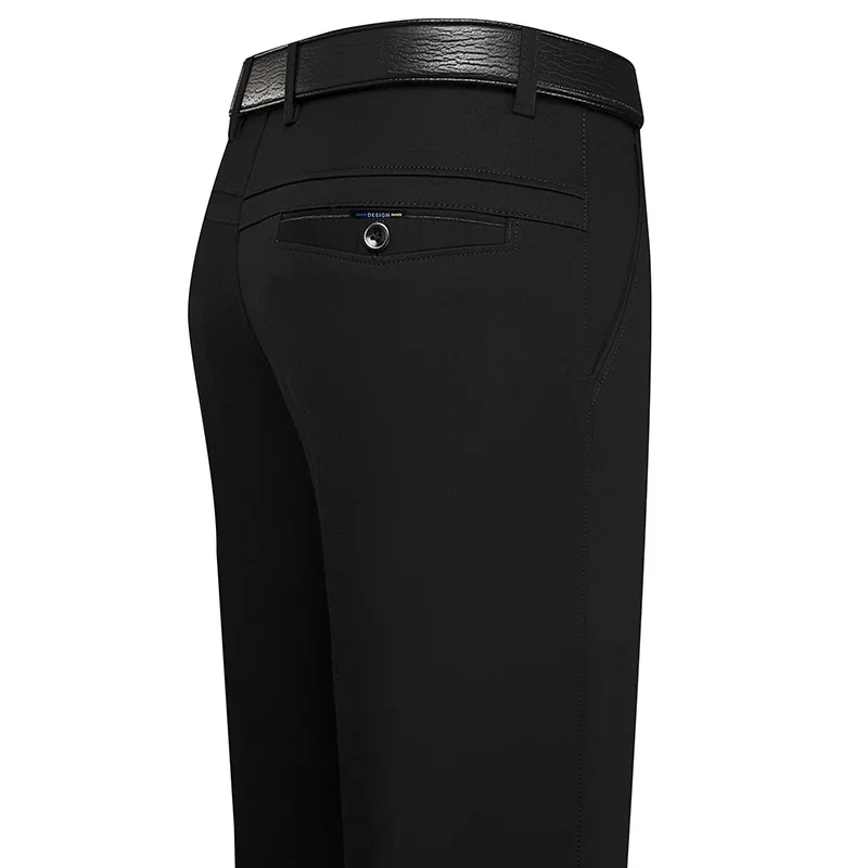 Pantaloni casual da lavoro da uomo di mezza età da golf autunnali 2024 di alta qualità, pantaloni da golf retrò da uomo di lusso in puro cotone