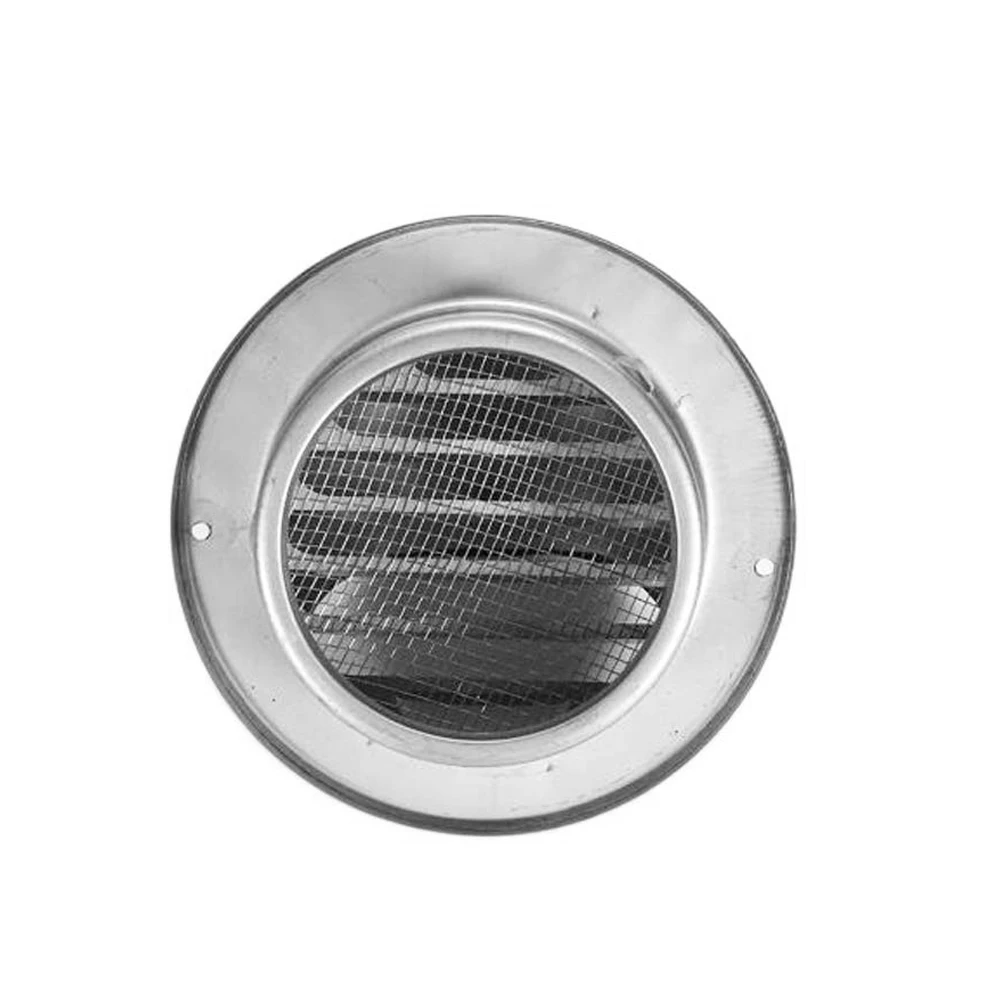 304 สแตนเลส Air Vent รอบ Grille ระบายอากาศ Wall Vent Outlet 4 นิ้ว