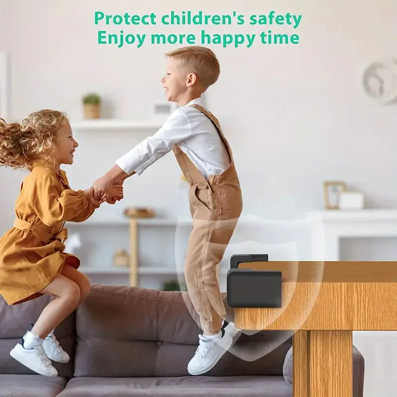 4pcs Soft Baby Proofing Corner Guards - Pre-Taped Table Corner Protector for Child Safety Furniture Bumper & Sharp Edge