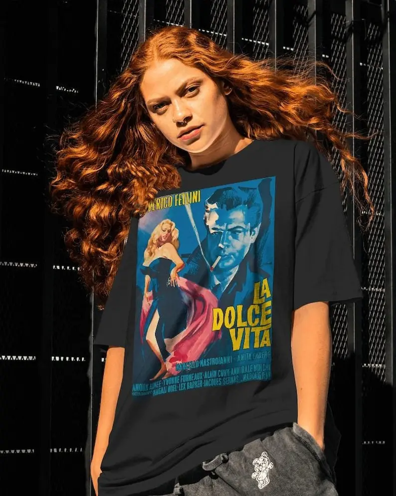 La Dolce Vita Shirt-graphic tee,italian movie shirt,vintage movie sweatshirt,vintage movie hoodie,dolce vita tshirt,la dolce vit