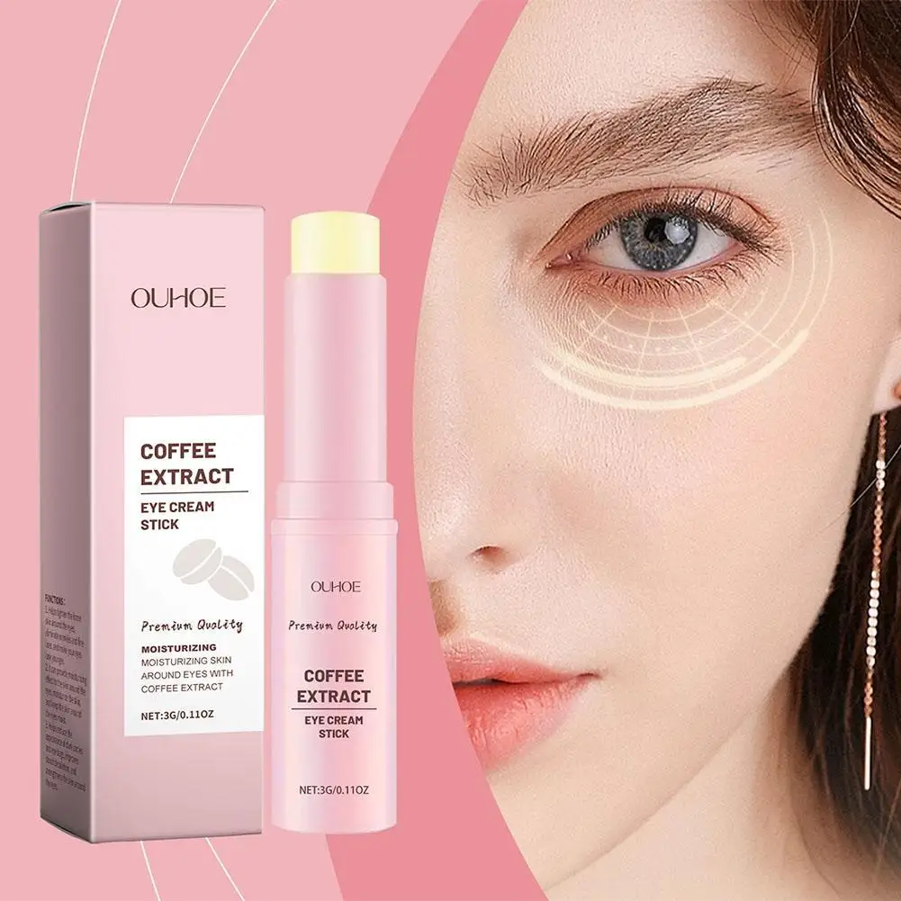 

OUHOE Coffee Extract Eye Cream Anti Puffiness Remove Dark Circles Eye Bags Stick Fade Fine Line Whitening Moisturizing Skin Care