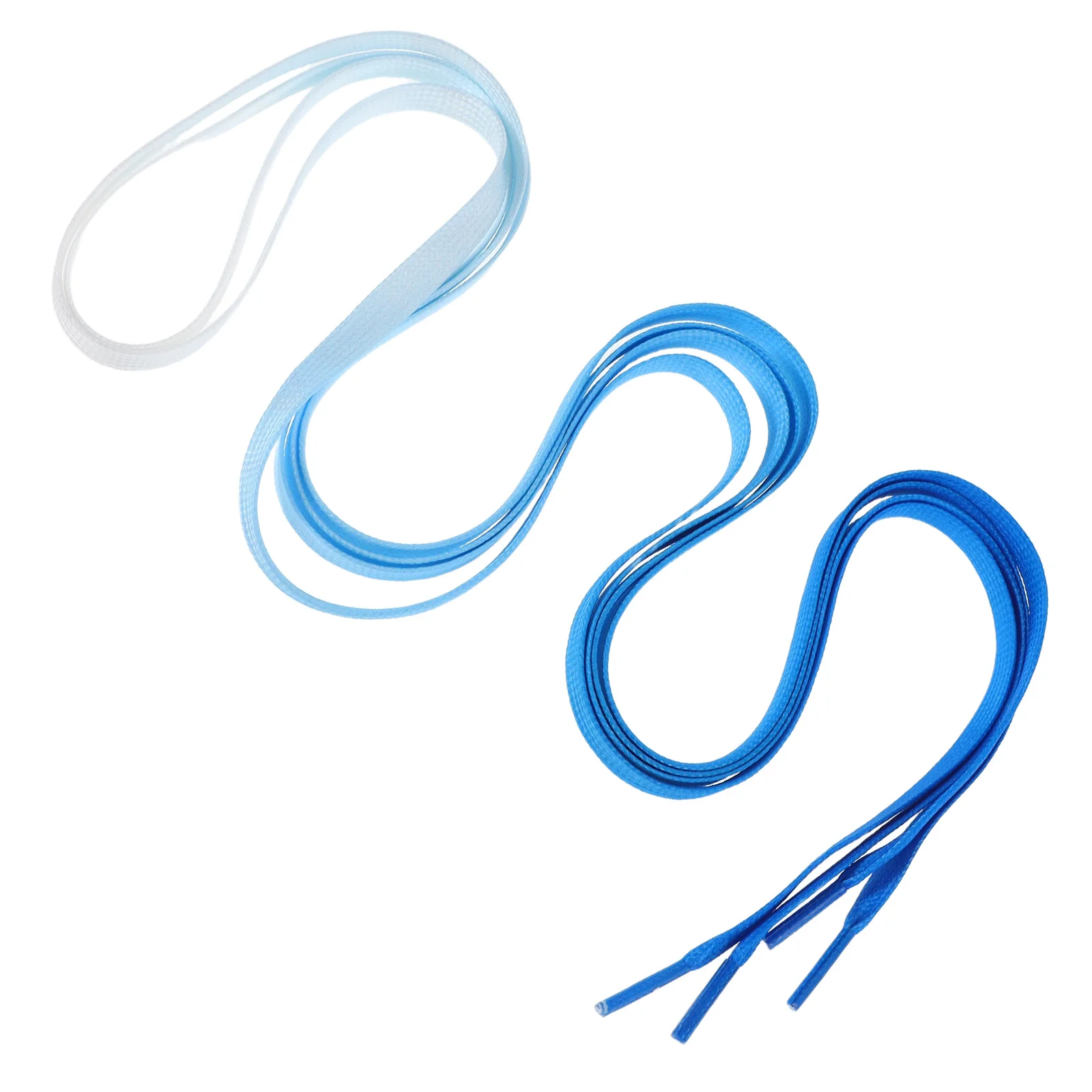 1 زوج أربطة الحذاء البوليستر شقة التدرج اللون طويلة الأمد للأحذية الرياضية الأحذية الرياضية استبدال الأربطة عارضة قماش ربطات الأحذية