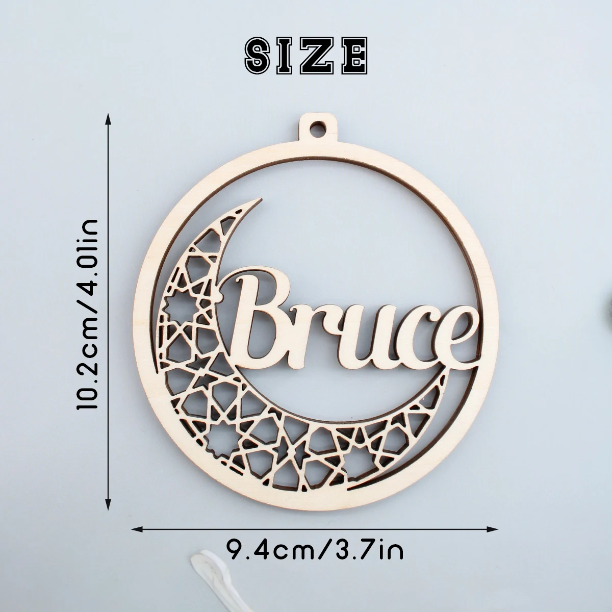 Custom Name Ramadan Decorations, Personalized Made Id Mubarak Tree Decoration, Eid Decorations, Star And Moon Ornaments,