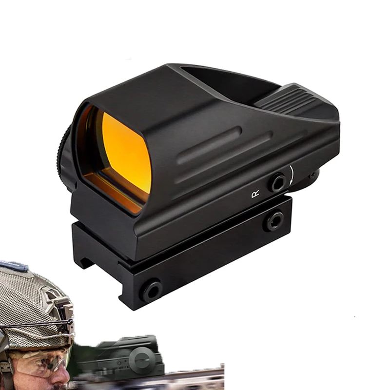 

Riflescope Wide View Scope Hunting Reflex Sight 11 Level Brightness Unlimited Eye Relief with 4 Reticles Red Dot 20MM