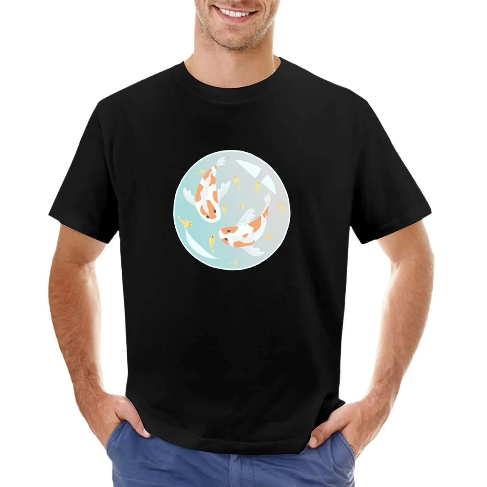 Koi and Tilapia In a Bubble T-shirt funnys anime mens graphic t-shirts pack