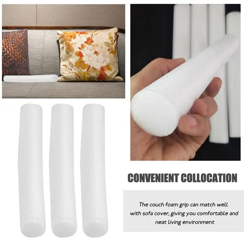 10Pcs Sofa Couch Foam Grip Sofa Slipcover Grip Foam Stick Sofa Gap Fillers for Couch Cover Gripper for Couch Filling Foam Rod