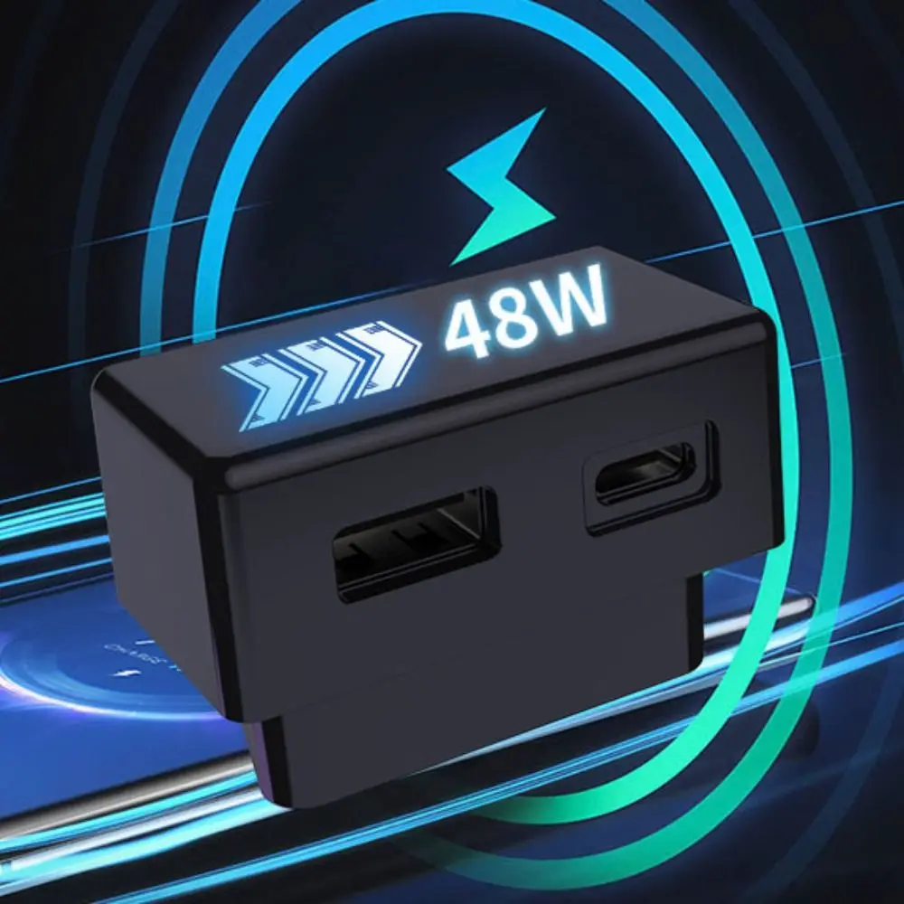1 Pc Dual Heads OBD Adapter Charging Wall Adapter OBD Plug Ports Extender USB Type-C OBD Car Charger