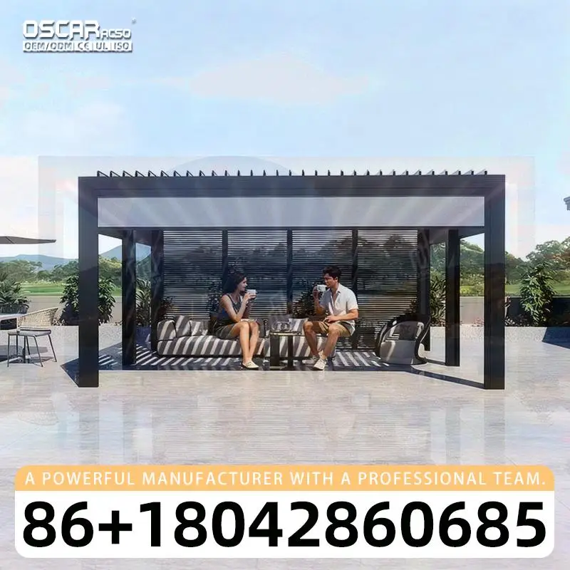 

Электрические водонепроницаемые алюминиевые садовые беседки и беседки для вечеринки на открытом воздухе, беседки на заднем дворе, патио