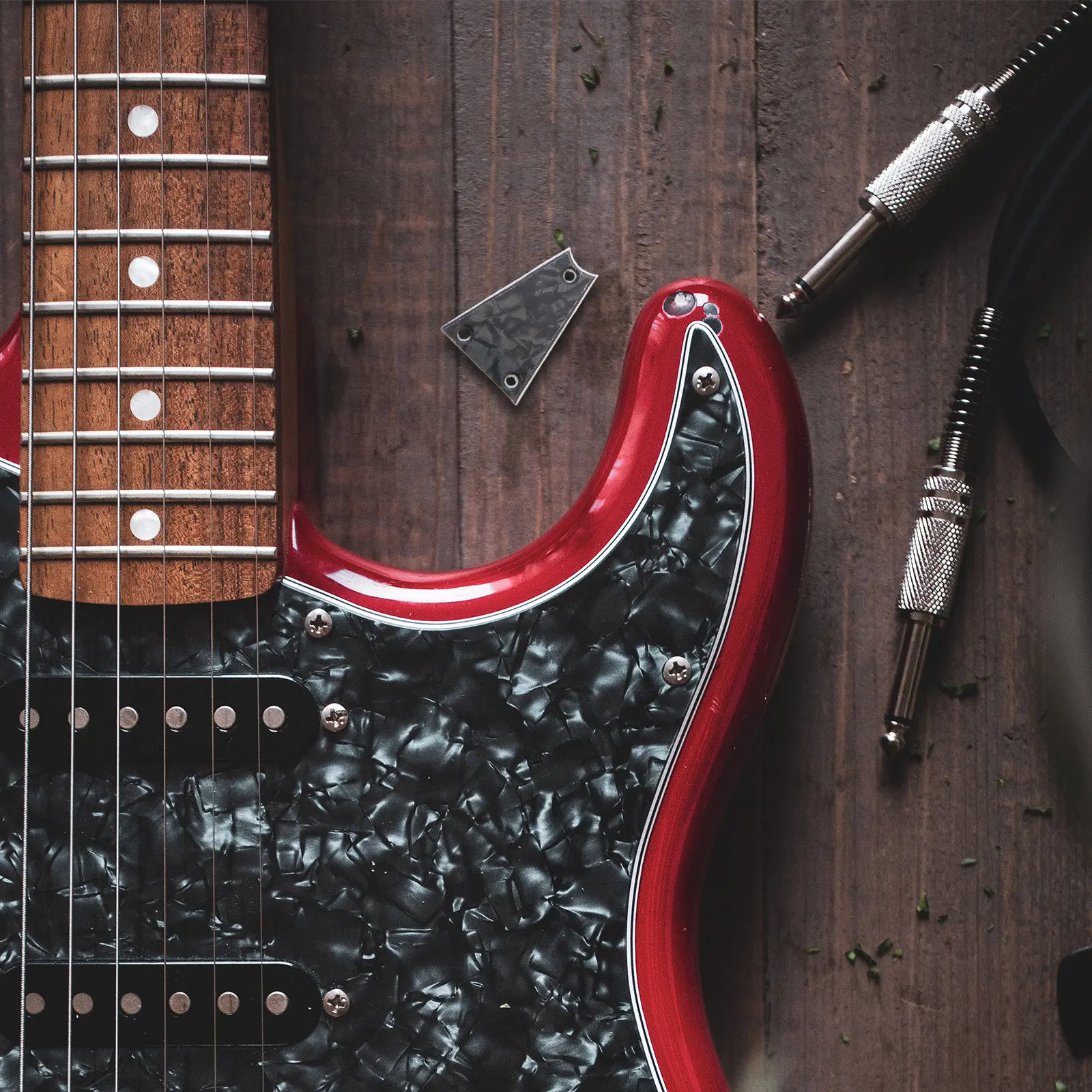 PVC Triple-Layer Electric Guitar Back Plate Cover for Spring Cavity Protection, Scratch-Resistant & Easy DIY Installation