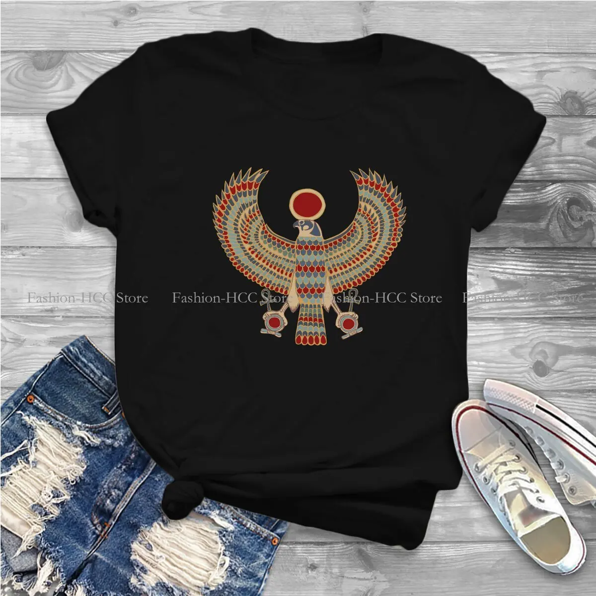 Ra Rises Hip Hop Polyester TShirt Ancient Egypt Culture Printing Tops Leisure T Shirt Women Short Sleeve