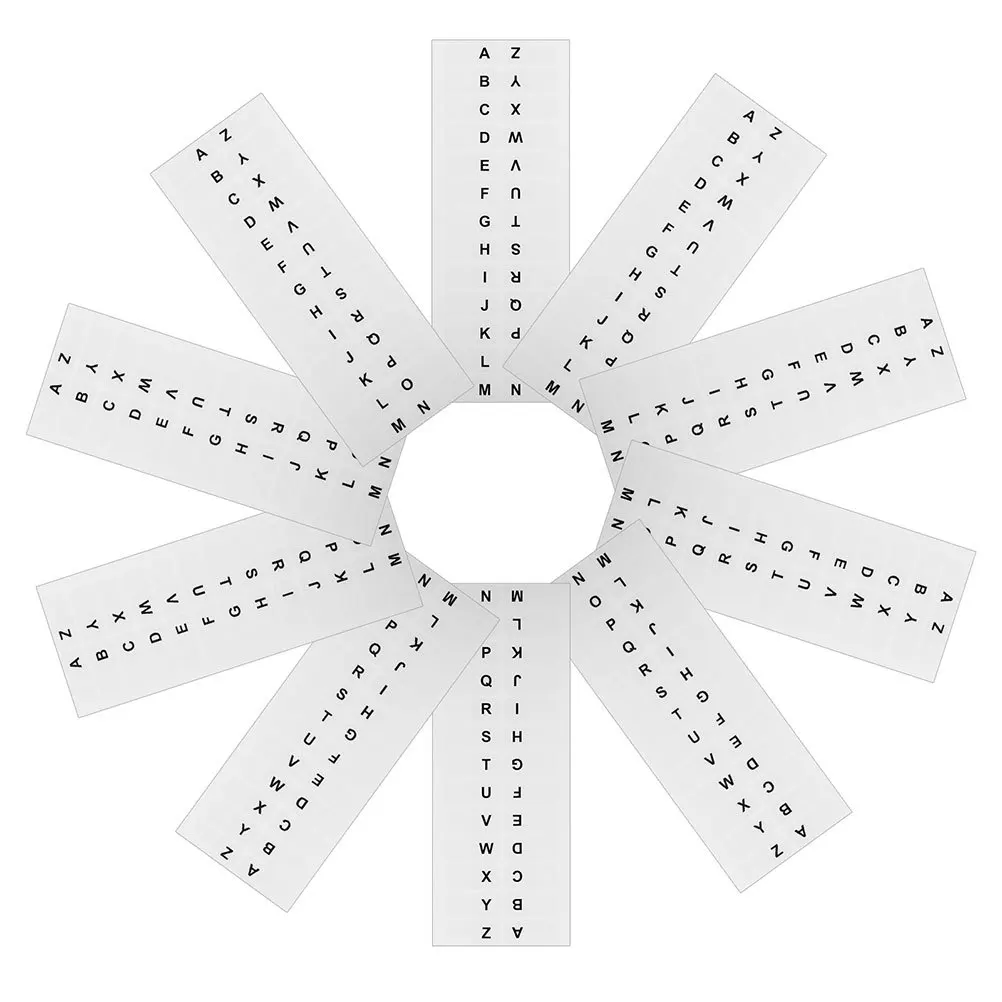 10 Sheets White Alphabetical Index Tabs Writable Adhesive Page Markers for Books Files Documents Quick Reference Organization