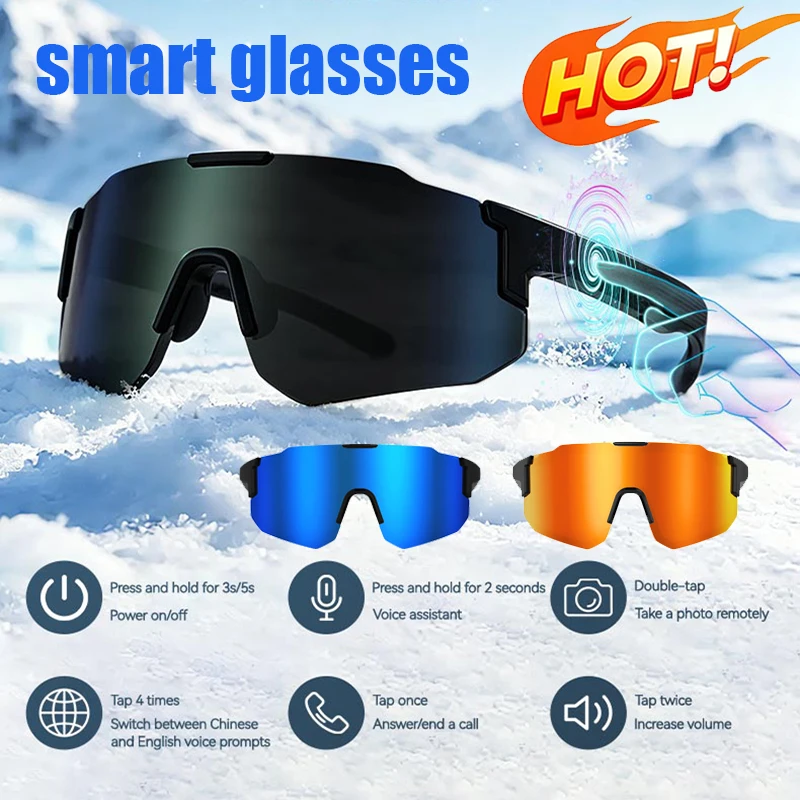 

New Cool Smart Glasses With Remote Control For Taking Photos Bluetooth Music And Multifunctional Outdoor Cycling Glasses