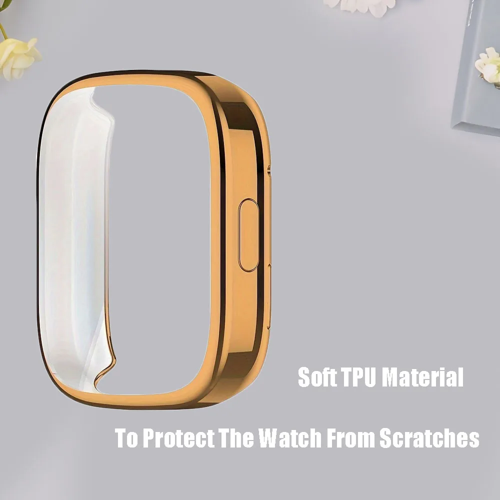 Screen Protector Case for Redmi Watch 3 , Soft TPU Plated Bumper Full Face Cover Protective Cases for Redmi Watch 3 Smartwatch