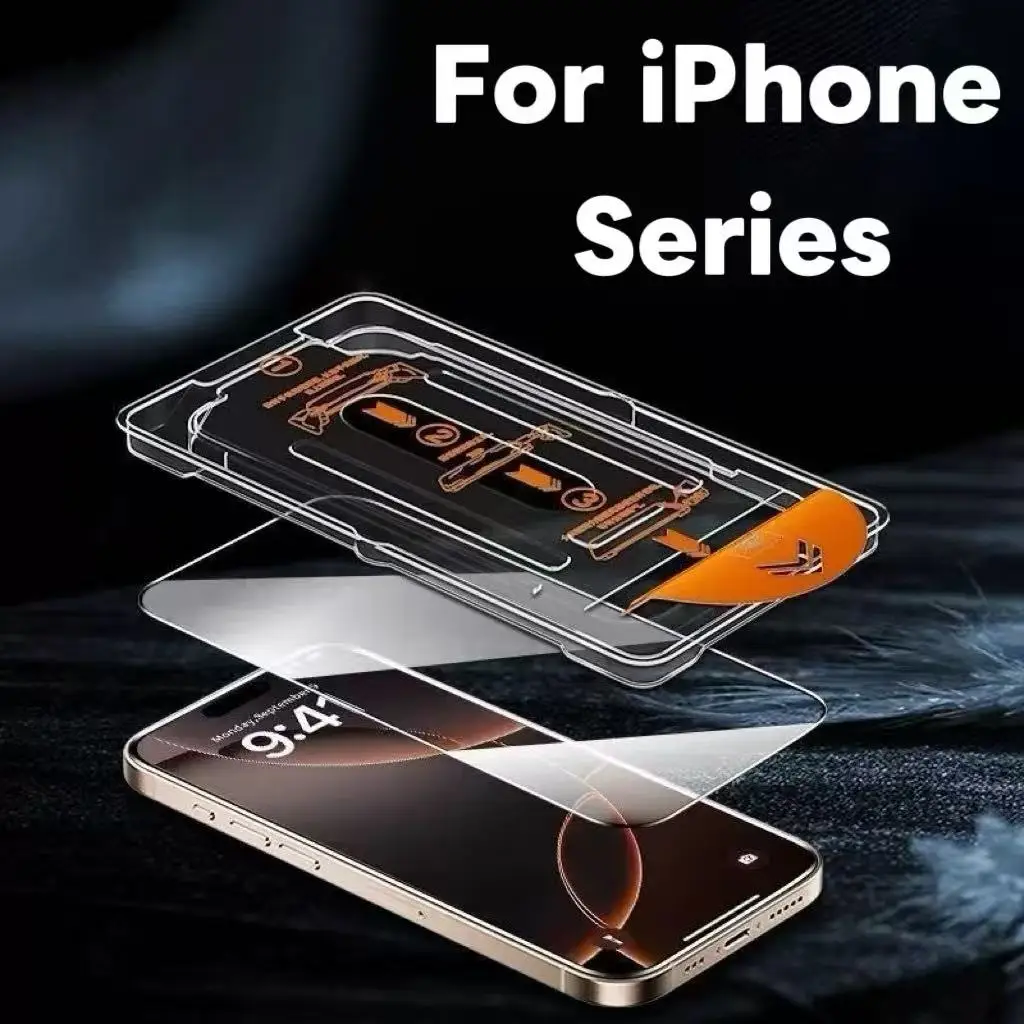 Kompatibel mit der iPhone-Serie, HD-Displayschutzfolie für Mobiltelefone, blasenfrei und staubfrei