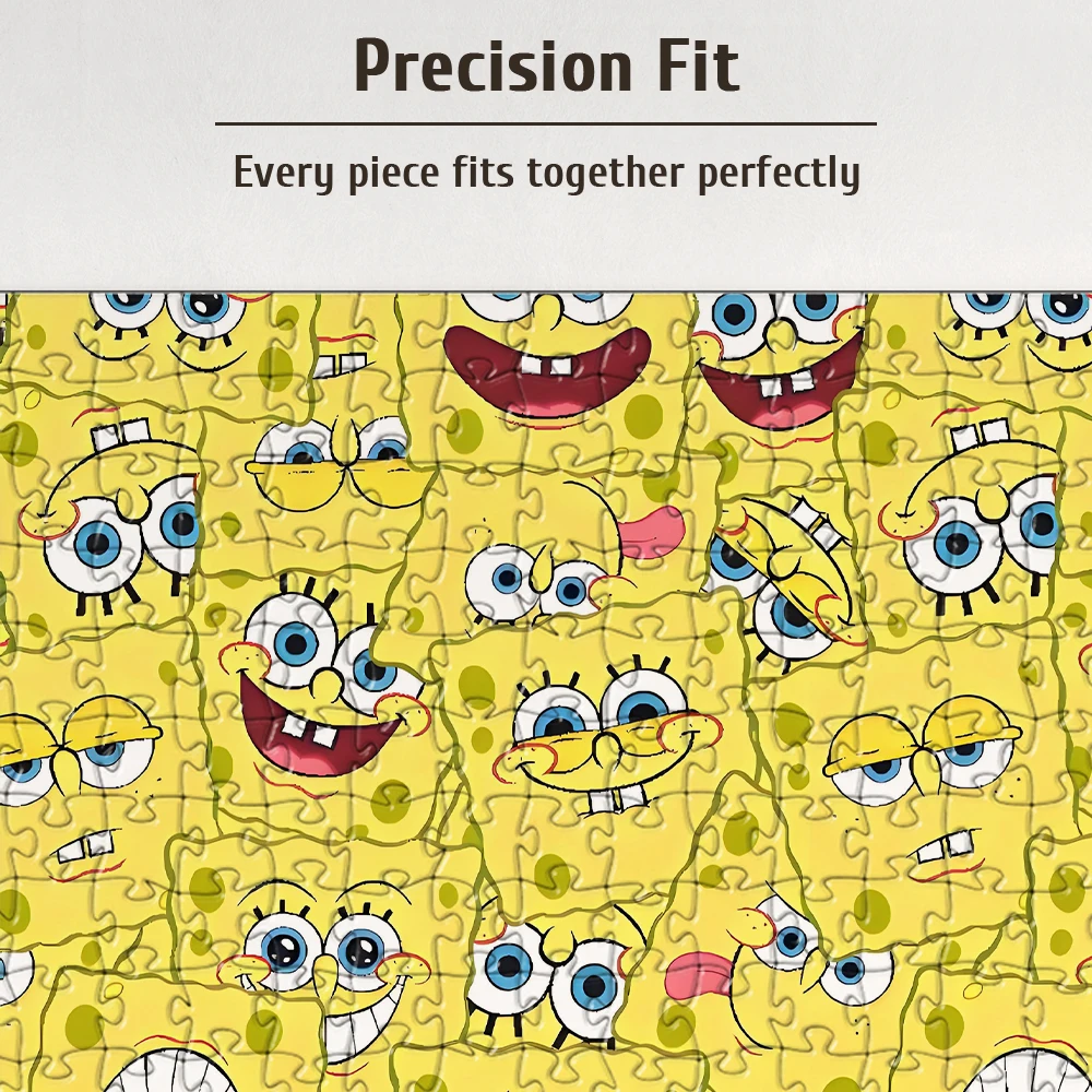 SpongeBob SquarePants Wooden Floor Puzzle Game Creative Design 108/200/300/500/1000 Pieces Brain Teaser