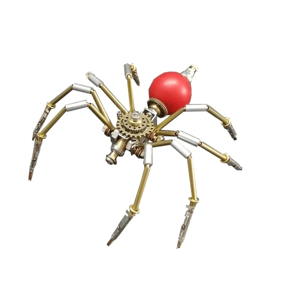 

DIY Spider Metal Model Kit Cyberpunk Mechanical Insects Assembly Toy Creative Handmade Jigsaw Toys Gift - Red