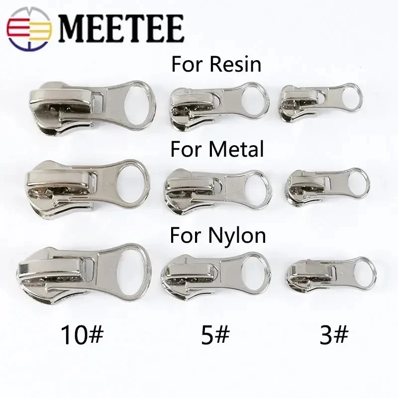 10/20Pcs 3#5#8# Zipper Slider For Metal Resin Nylon Zip Auto Lock Zippers Puller Head Bag Luggage Garment DIY Sewing Accessories