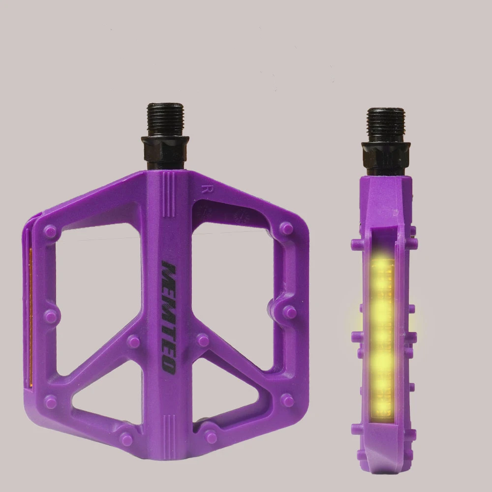 Ultraleichtes Economy-Modell Doppel-DU-Lager Fahrradpedale aus Nylon mit Reflektorstreifen für MTB und Rennräder – Detail 3