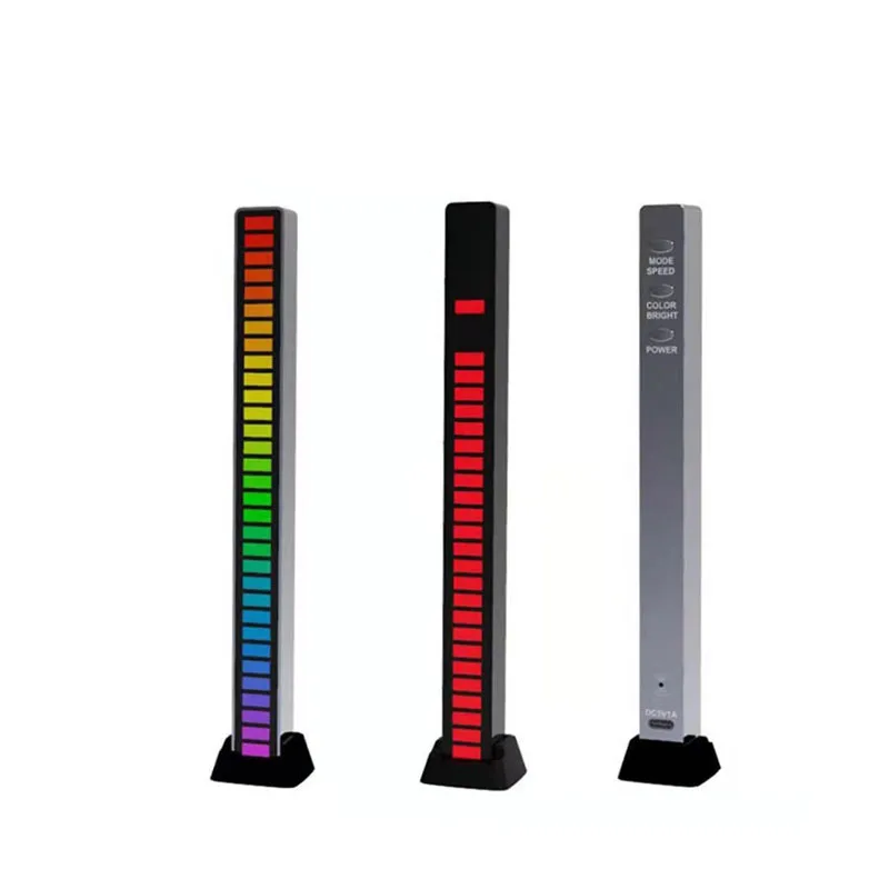 High Quality Rechargeable Rgb Voice Control Led Music Level Light Pickup Lamp Rhythm Lights