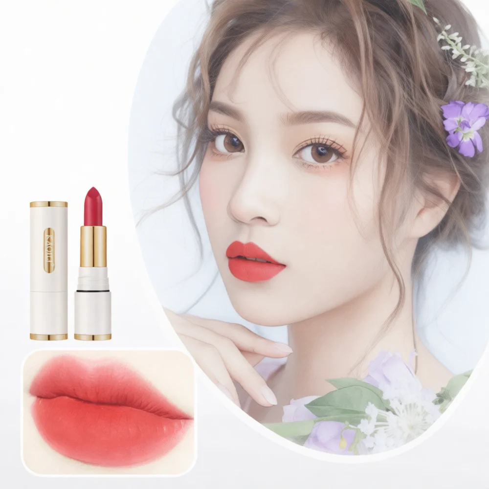 Long Lasting Matte Lipstick Waterproof Non Stick Cup Soft Mist Texture Lip Tint Moisturizing Makeup Cosmetics Velvet Lip Color