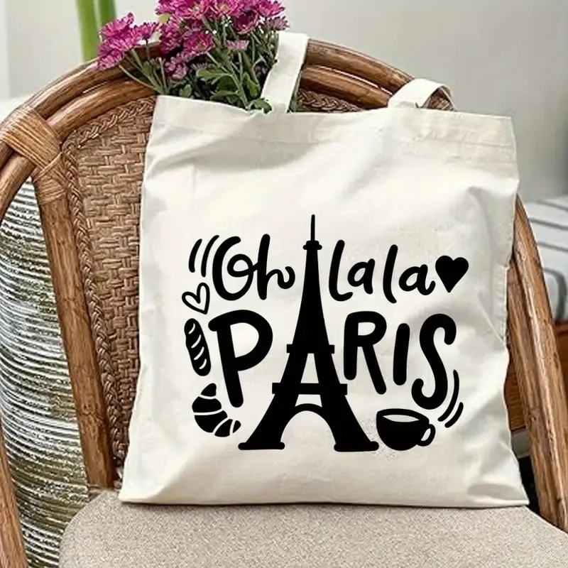 London UK Graphic Canvas Tote Bag For Women Eco Friendly Reusable Shopping Bag Large Shoulder Bag Travel School Handbags view 6
