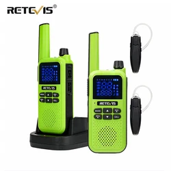Retevis RA619 Walkie Talkie Rechargeable Two-way Radio Receiver PMR446 Bluetooth-Compatible VOX Walkie-talkie for Camping Hiking