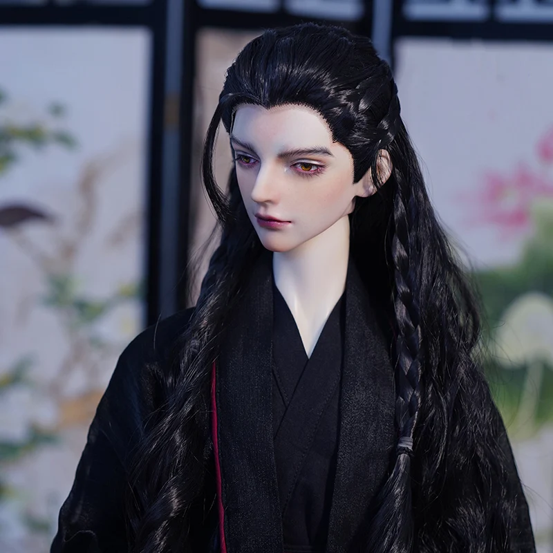 1/3 Schaal BJD Pruiken Oude Kostuum Hanfu Vintage Lang Haar Styling Samurai Pruik Voor SD13 SSDF ID72 Oom Pop Accessoires A1416