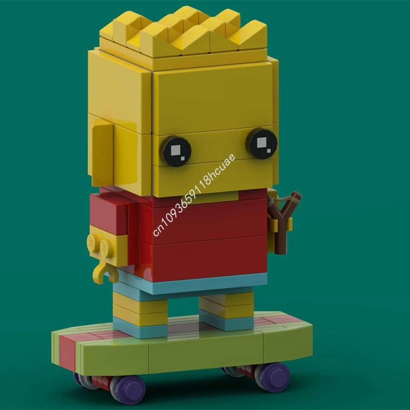 

105 шт. MOC Bart Simpson The Simpsons Brickheadz модель строительные блоки творческая идея на день рождения игрушки «сделай сам» образование рождественские подарки