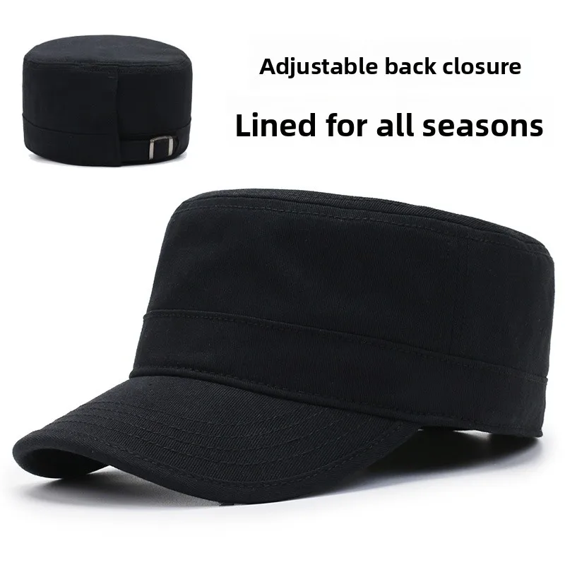 

Adjustable Flat-Cap Men's Outdoor Casual Double-Layer Dubill Hat Winter Polyester Fiber ex Leisure Hat for All Ages