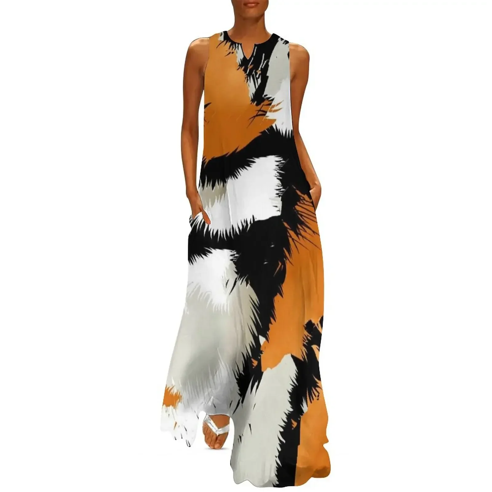 

Jungle Wild Tiger Skin Design Long Dress dress women summer birthday dress for women luxury 2025 Summer women's clothing
