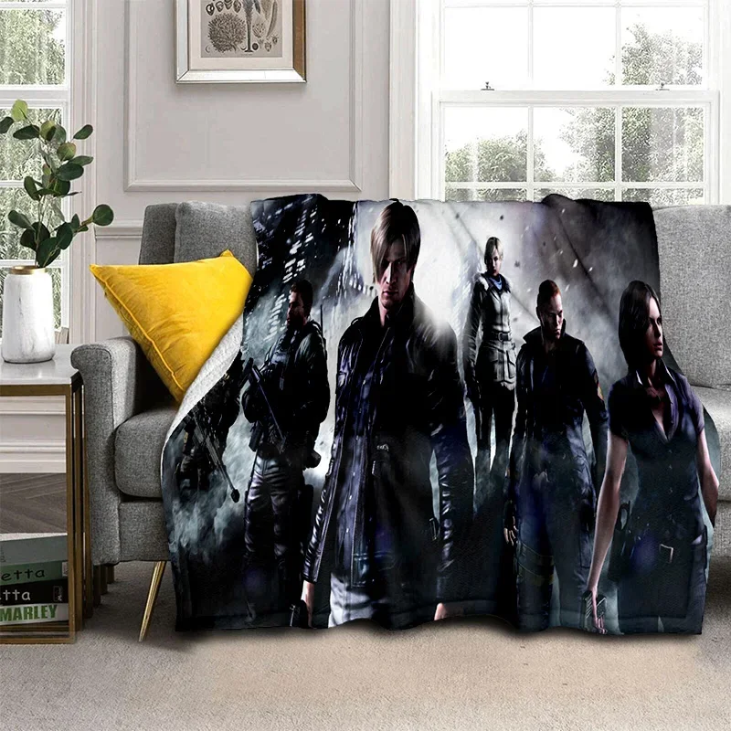 3D R-Resident Evil Gamer Games Blanket,Soft Throw Blanket for Home Bedroom Bed Sofa Picnic Travel Office Rest Cover Blanket Kid