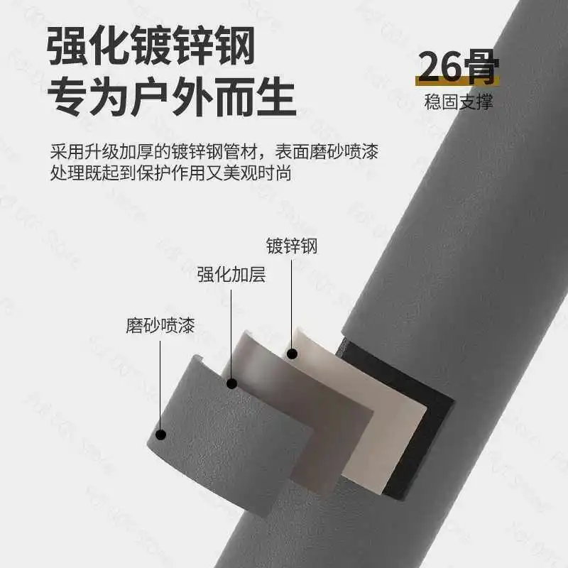Garden Large Outdoor Leisure Parasol Courtyard Outdoor Balcony Double Head Beach Waterproof Stall Sun Umbrella