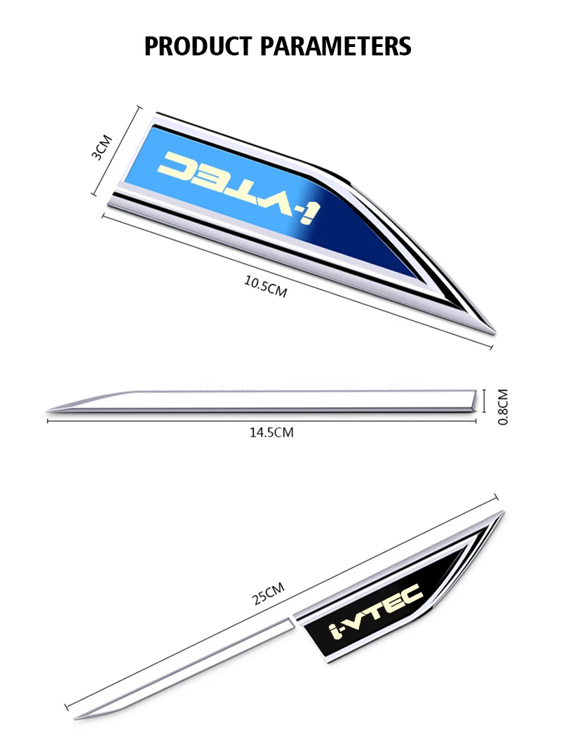 2pcs car accessory Side Doors Blade car stickers car accessories interiors for Honda acura ivtec i-vtec dohc civic accord