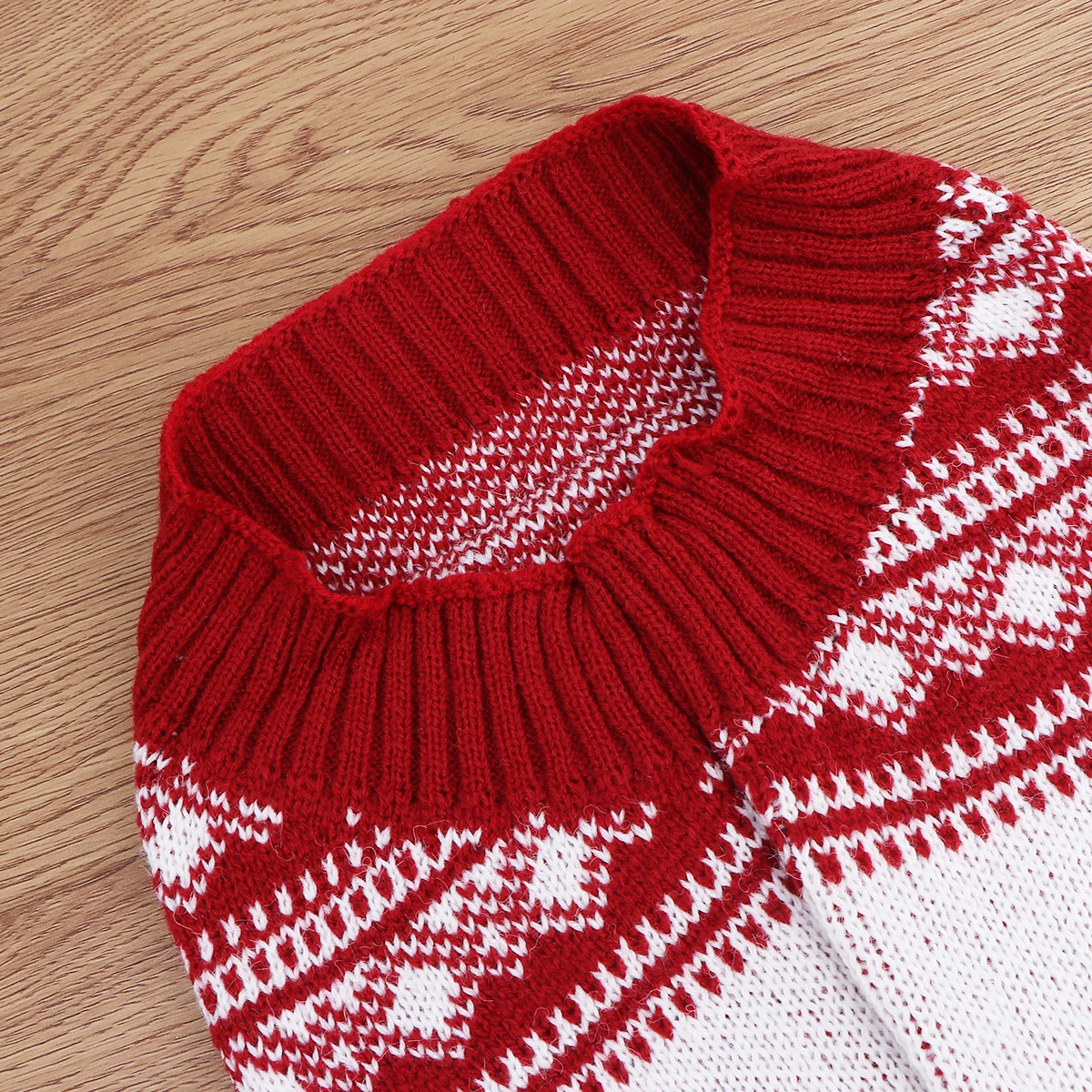 

Pet Dog Christmas Knitted Turtleneck Sweater Puppy Warm Winter Clothes Stretchable Costume Festive Gift For Four Legged Friends