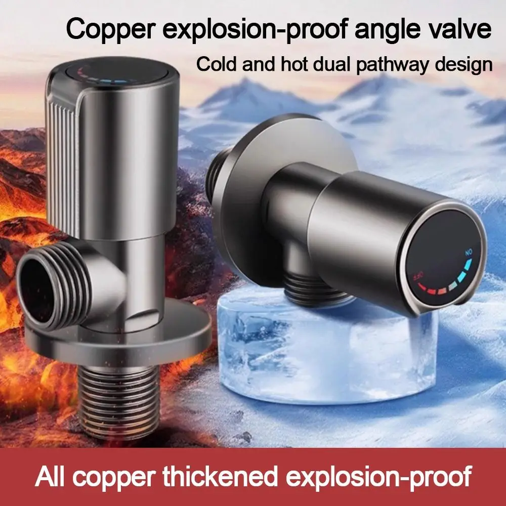 

Useful Copper Angle Valve G1/2" Thread Replacement Water Tap Connector Multi Functional Water Faucets Switch Hardware