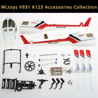 WLtoys V931 K123 AS350 RC Squirrel 3 Paddle  Helicopter Parts Accessories Propellers Motor Servo Landing Gear