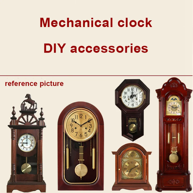 F Type 31 Days Mechanical Floor Clock Movement Clockwork Clock DIY Full Set of Accessories Winding Vertical Metal Clock Parts