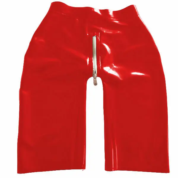 

100% Latex Gummi Rot Mode Sexy Lässig Thema Party Damen Hose 0,4 mm