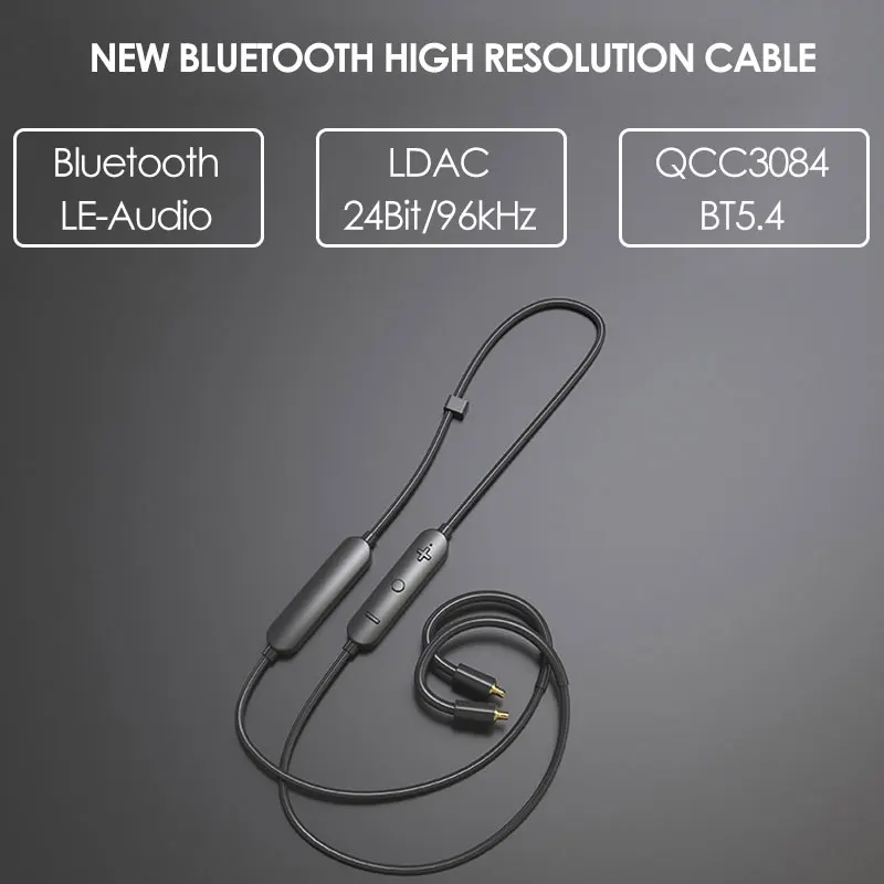 QCC3084 Bluetooth LE-Audio LDAC Gamer Headset Upgrade Кабель с микрофоном QDC Pin для KZ ZS12 PRO X HIFI In Ear Monitor Earbud