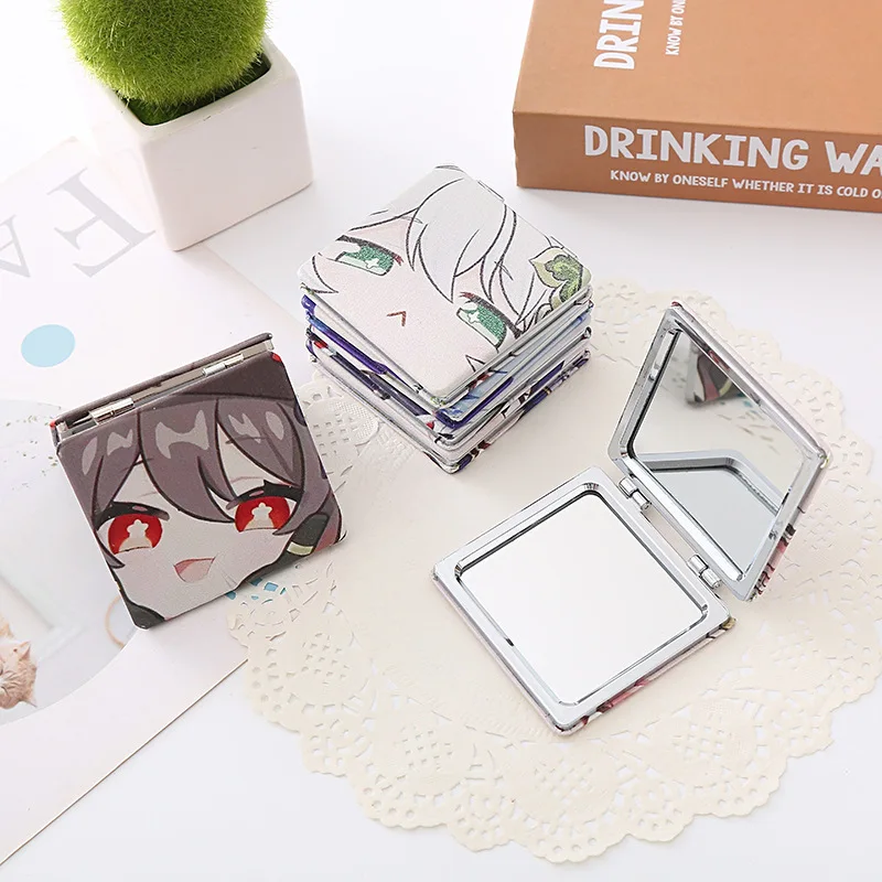 Genshin Impact Small Mirror Playback, Heavenly Sons Thunder, General Cute, Double Face Folding, Maquillage, Jeu pour enfants, Cadeaux pour étudiants