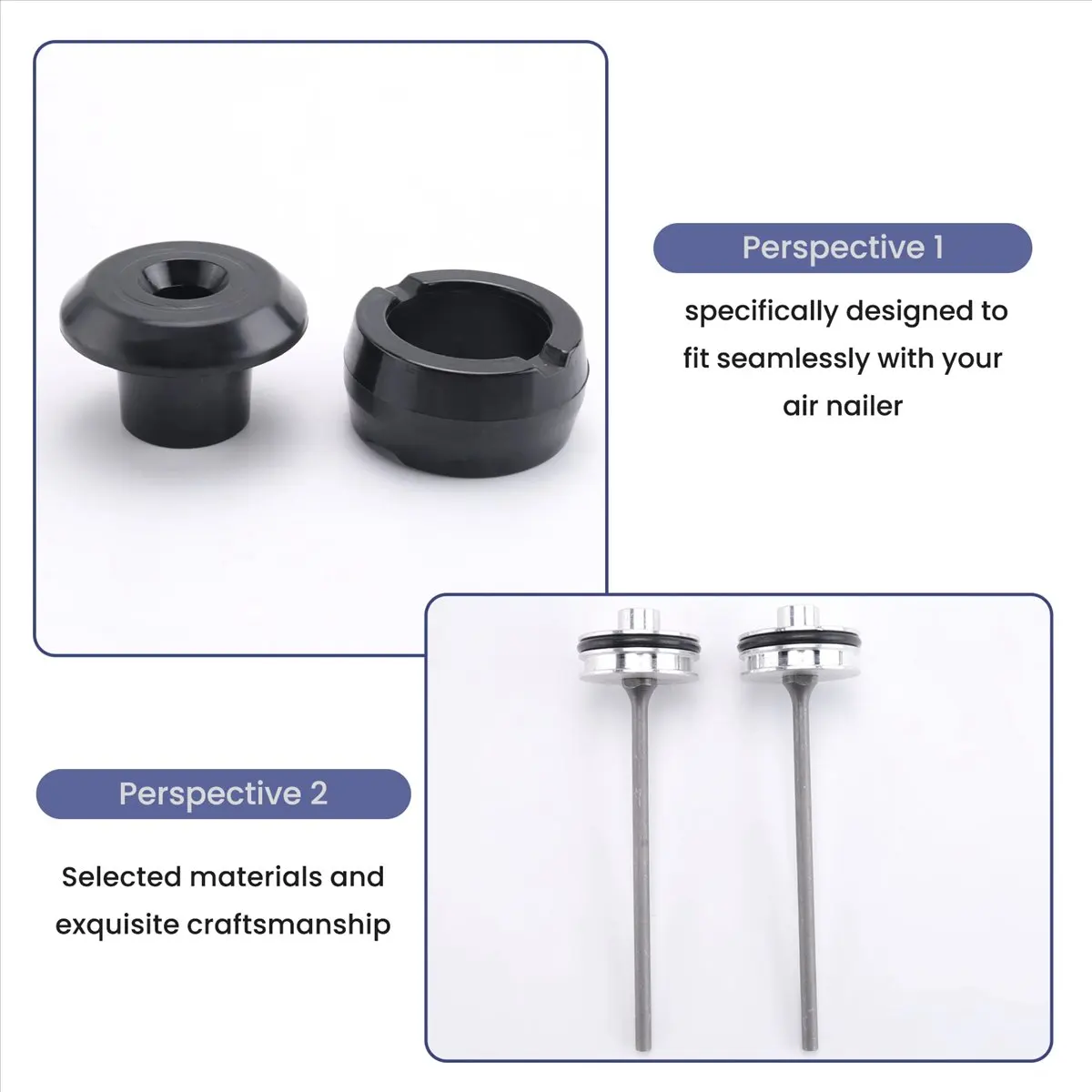 Coil Nailer Spare Parts, Piston Unit TVA6 Repair Kit for Air Nailer CN80, Replacement Parts, Metal, Durable