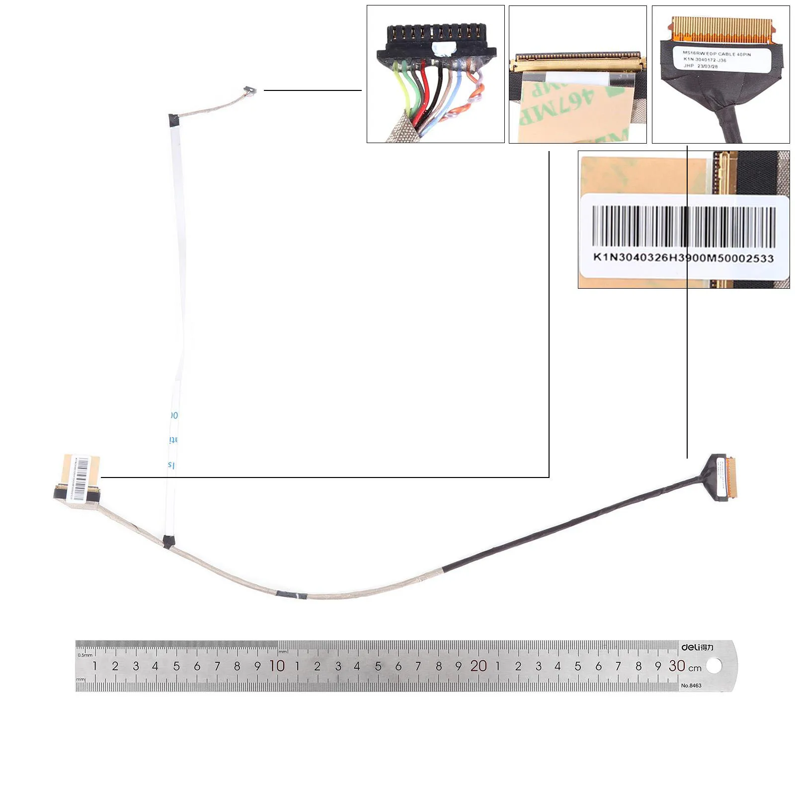 

New Laptop Cable For MSI GF65 GF63 MS16RW/W1 MS-16R4 40pin K1N-3040172-J36