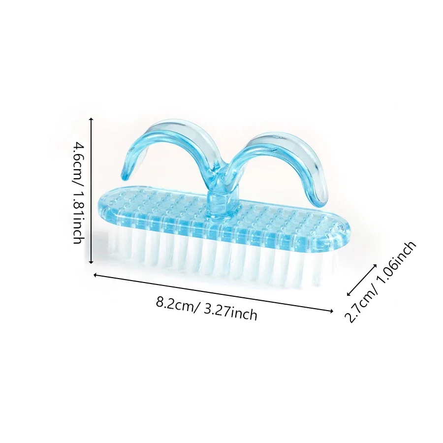 Brosse de nettoyage des ongles en acrylique multifonctionnelle, outil d'élimination de la poussière et de la poudre pour manucure professionnelle et Nail Art