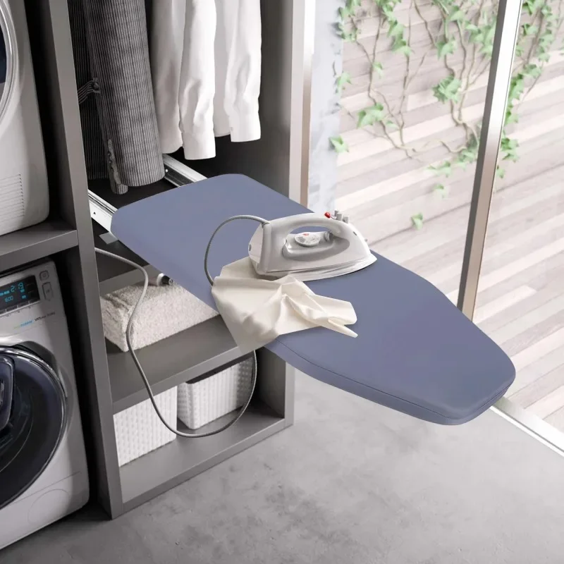 Folding Ironing Board Retractable Ironing Board Closet Pull-Out Stow Away in The Cabinet Easy To Install Length 31.9'' Grey