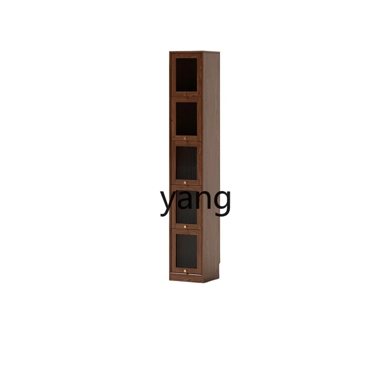 LH, solid wood simple floor narrow cabinet crevice storage rack