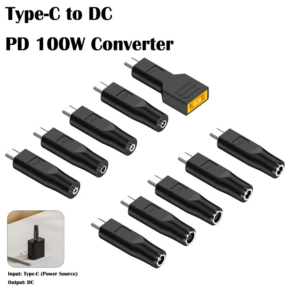 

PD 100 Вт USB Type C в DC Преобразователь Быстрая зарядка Plug and Play Адаптер питания для ноутбука Стабильный безопасный разъем Пылесос
