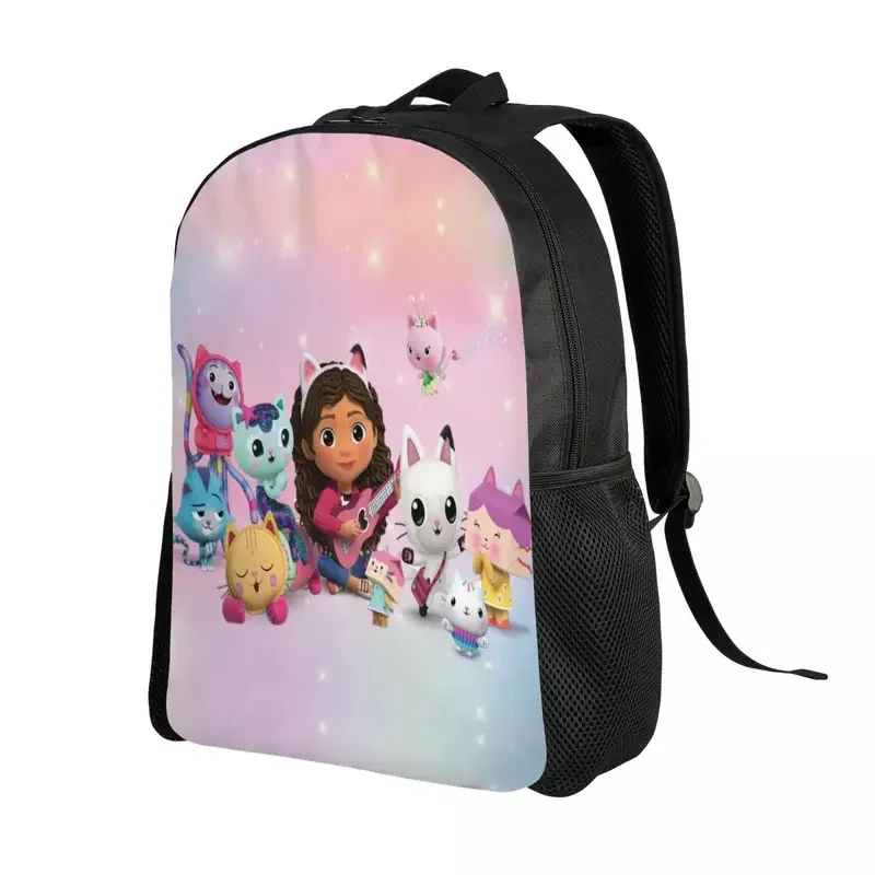 Mochila personalizada de Gabbys Mercat Cats para hombres y mujeres, bolsa de libros informal para la Escuela Universitaria, bolsas de casa de muñecas de dibujos animados