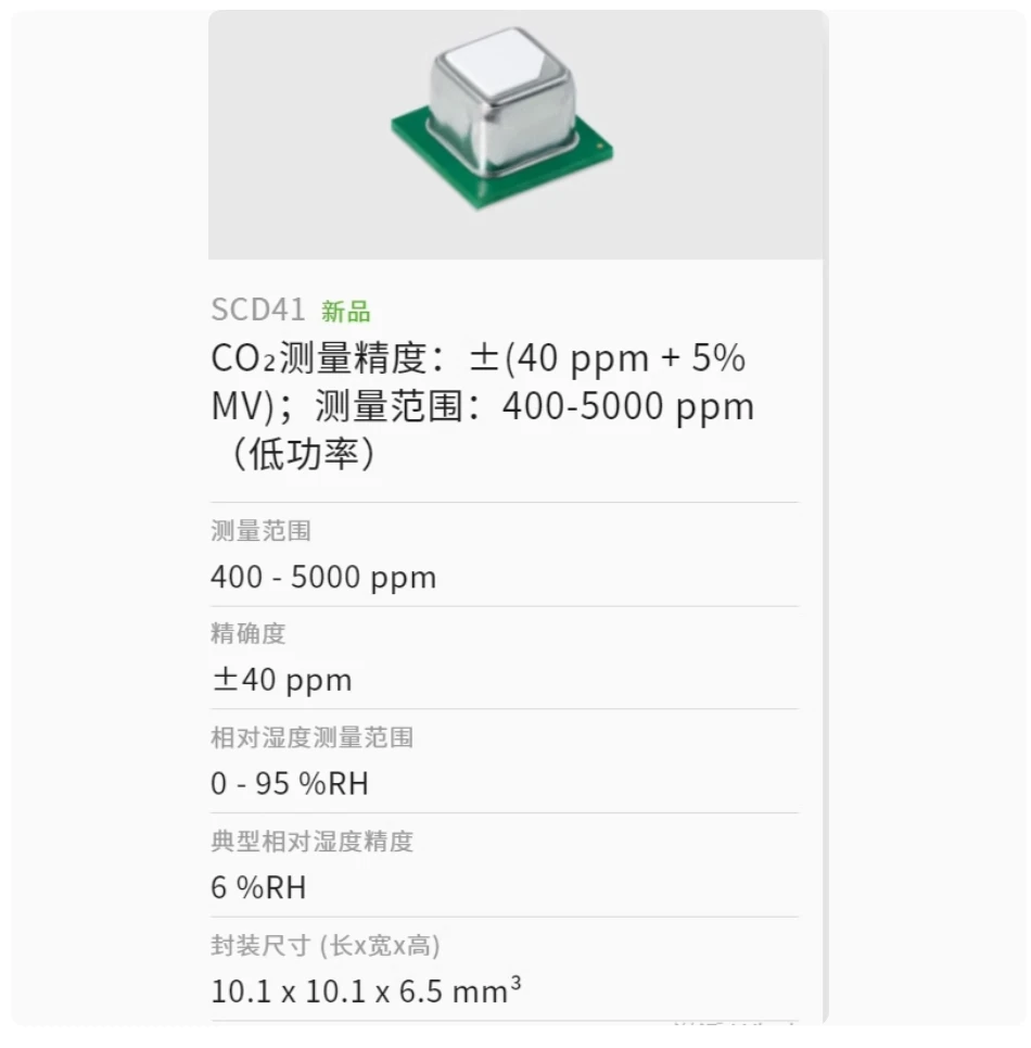 Sensor de gas SCD41 R1/R2 módulo de temperatura y humedad CO2 I2C original SCD30 importación SPS30 importación